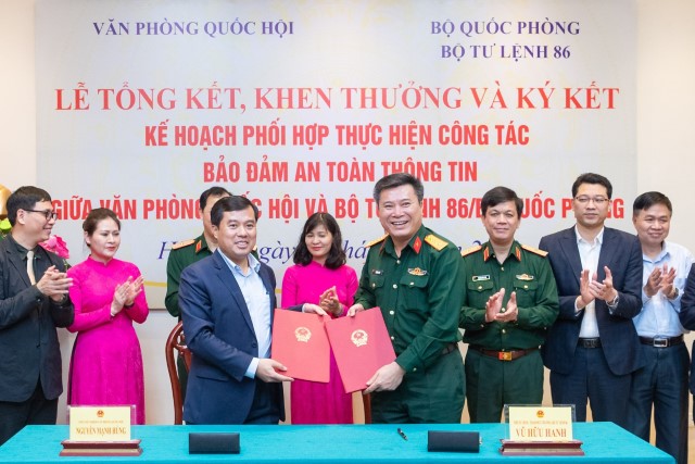 VĂN PHÒNG QUỐC HỘI VÀ BỘ TƯ LỆNH 86 PHỐI HỢP THỰC HIỆN CÔNG TÁC ĐẢM BẢO AN TOÀN THÔNG TIN